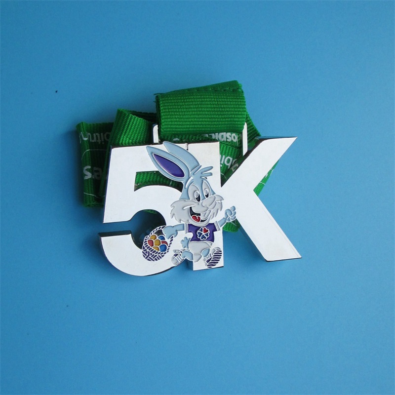 Medalhas de Medal Medal Metal Race para crianças Design fofo Rabbit Kid Medals
