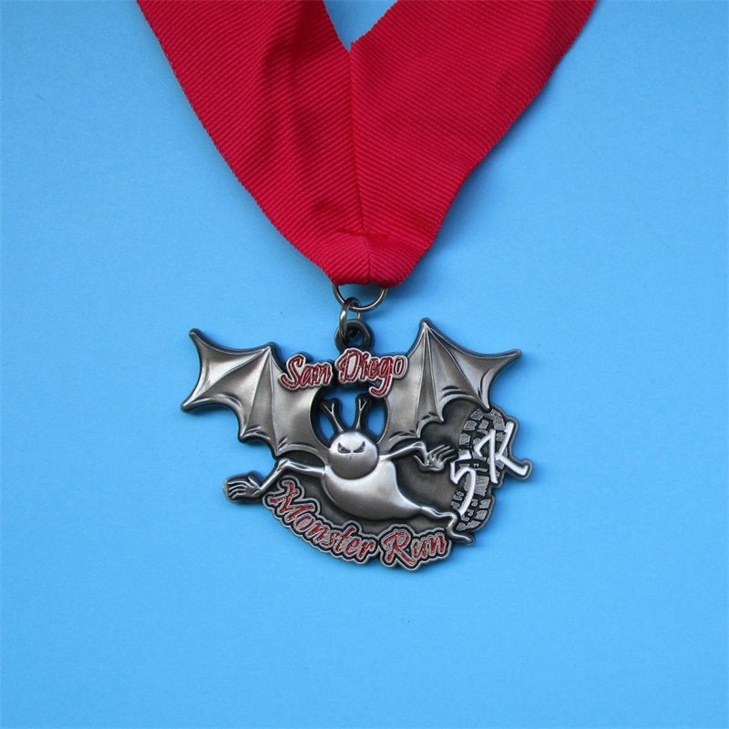Medalhas de elenco de liga de zinco projetam sua própria medalha de liga esportiva com medalhão de cordão