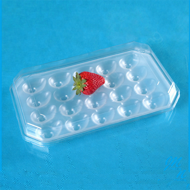 Caixa de contêiner de embalagem de bolha de plástico transparente descartável de plástico descartável com tampa