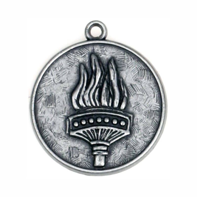 Pode ser medalhas de metal reprocessadas medalhas de estoque de 7/8 polegadas Medalhas esportivas de prata antigas