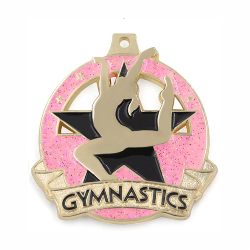 Medalhas personalizadas Medalha de ginástica de esmalte