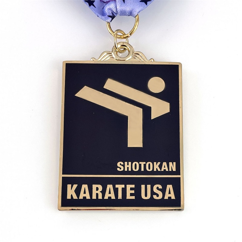 Medalha esportiva de logotipo de forma personalizada para atacades de medalhas de corrida de boxe kungfu