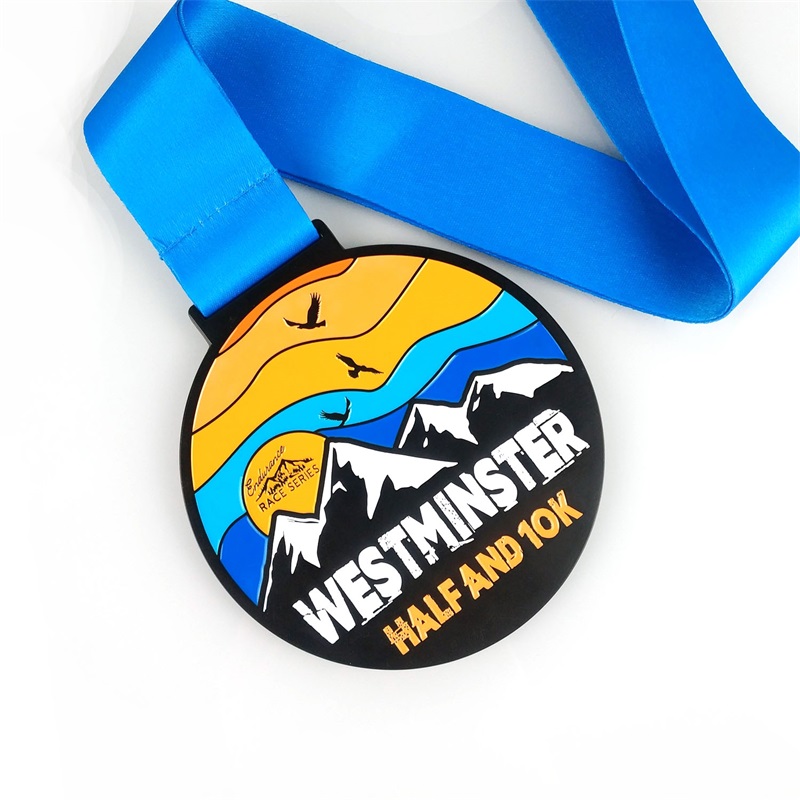 Medalhas de prêmio de logotipo personalizado da fábrica de gag com fita em branco Bronze de bronze de prata de prata Running Marathon Metal Sports Medal