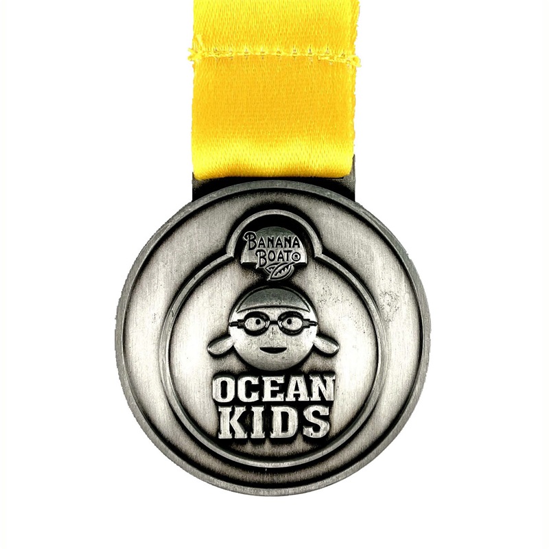 Medalha denatação de esportes de metal personalizada de alta qualidade para crianças