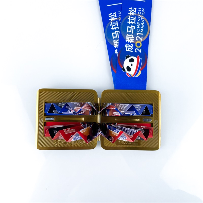 Medalha de maratona de maratona de metal de ouro personalizada personalizada personalizada