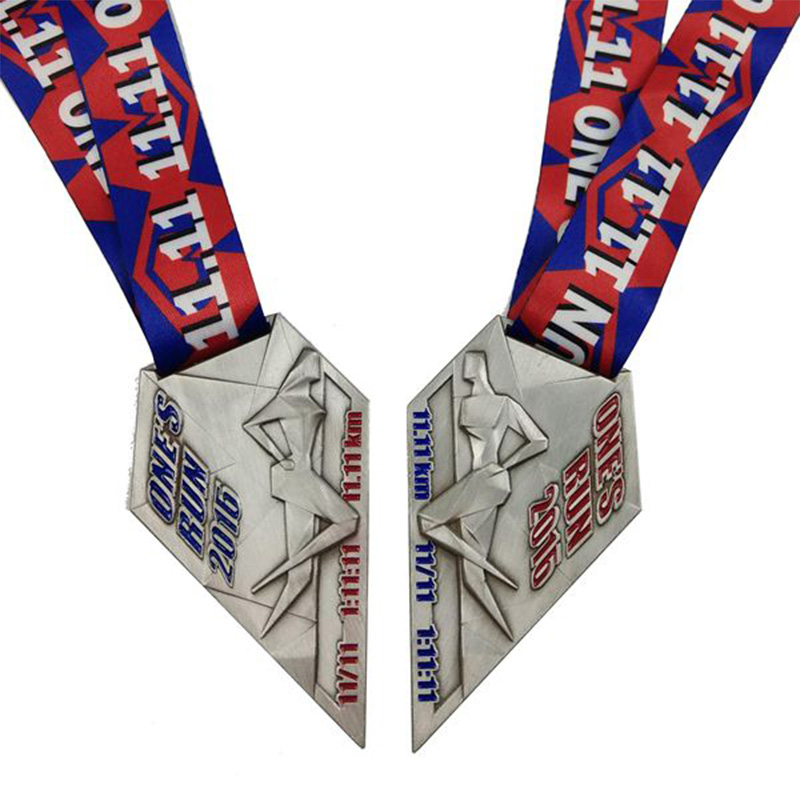 Metal de metal fundido personalizado, inserções de metal personalizado, medalha de corrida personalizada