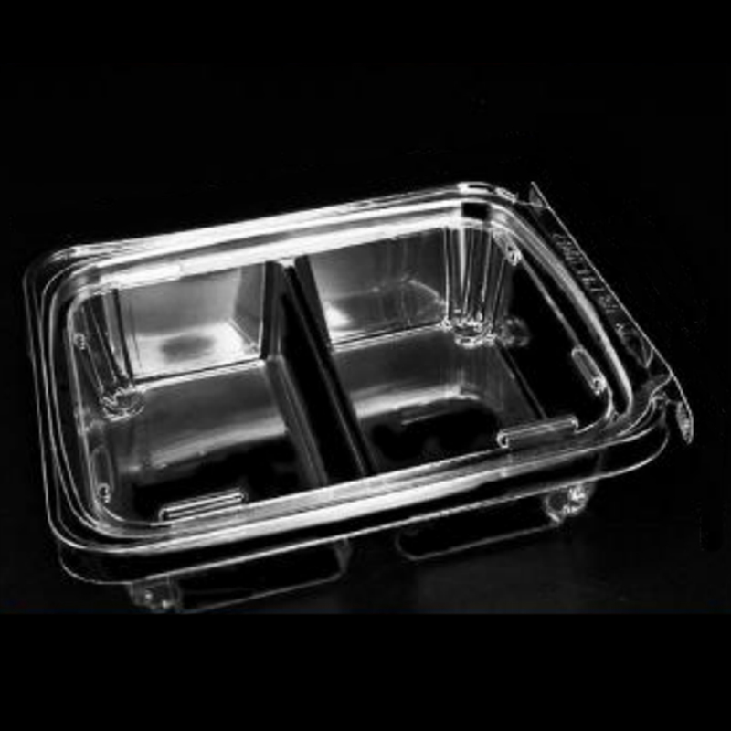 Dois-Compartment Fruit Box com contêiner resistente à tampa 190*155*45 mm HGF-003 (40) B2