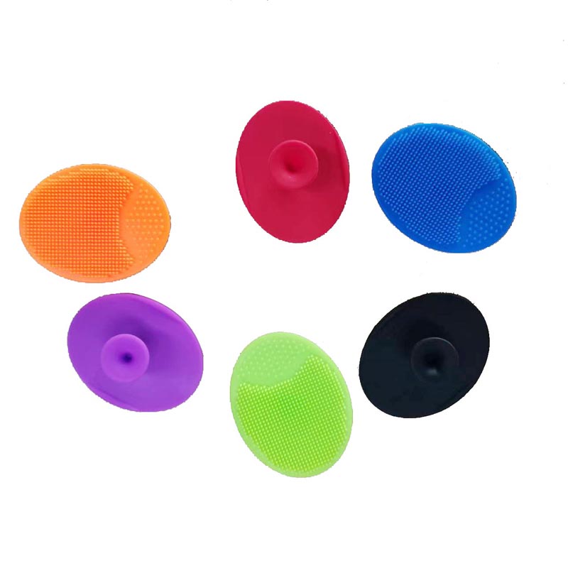 Silicone Facial Cleansing Brush, Silicone oval escova de limpeza facial Soft Silicone Facial Cleansing Brush Facial Exfoliating Blackhead Acne Pore Pad Cradle Cap Face Washing Brush for Deep Cleansing Skin Care