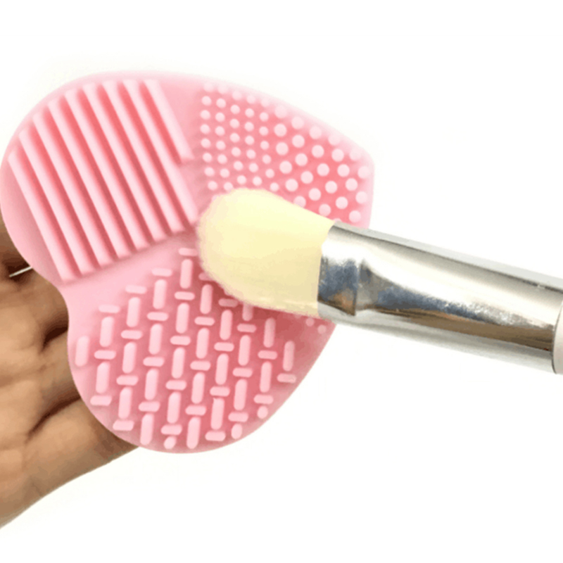 Pincel de maquiagem mais limpa de coração silicone multi-texturizada composição de maquiagem Limpeza de ferramentas essencial Limpeza de ferramentas escova