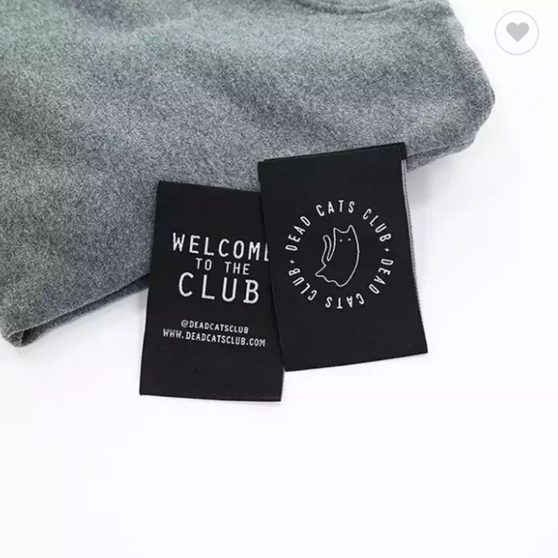 Etiqueta de roupas personalizadas, marca de tecido têxtil