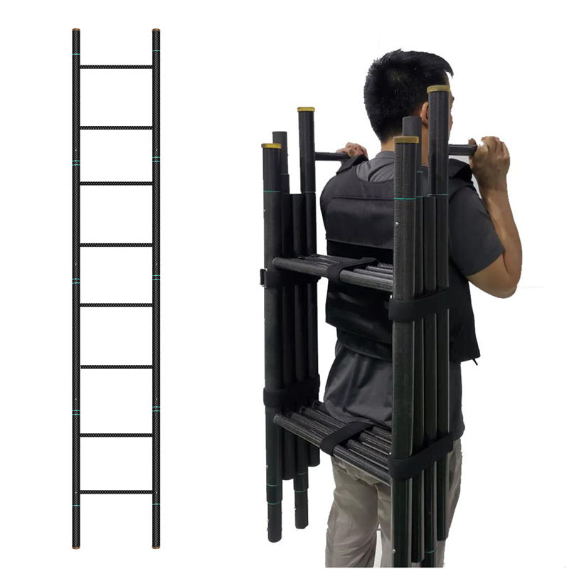 Escada tática portátil de fibra de carbono