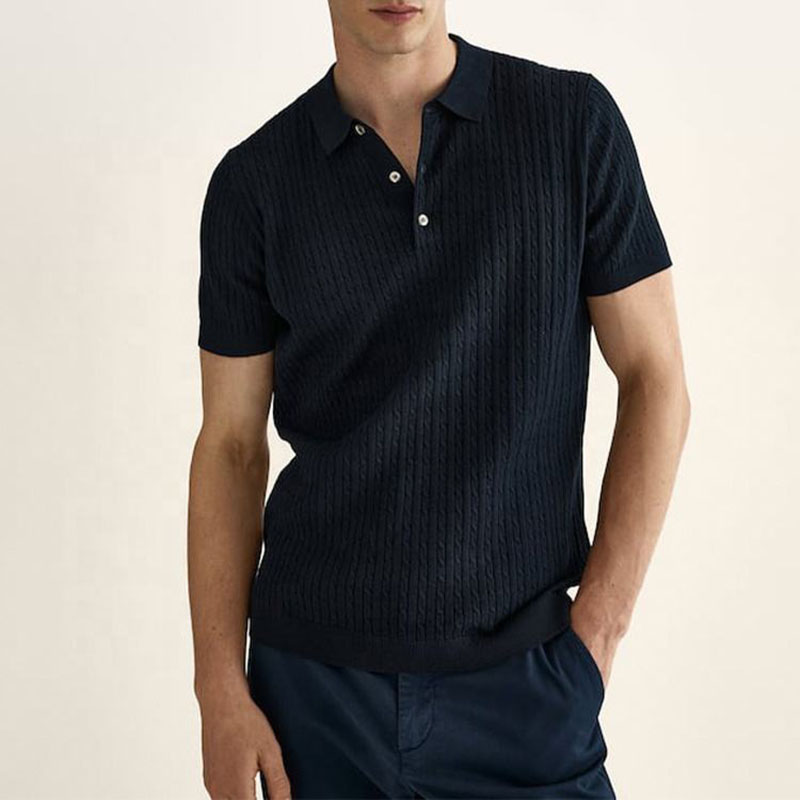 Designer superfino personalizado de verão de manga curta malha de algodão \\ os suéteres de algodão \\