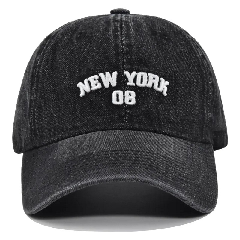Logotipo personalizado de alta qualidade lavado com um painel de algodão 100% algodão 6 bordado Bill Old Cowboy Baseball Cap Hat Hat Hat