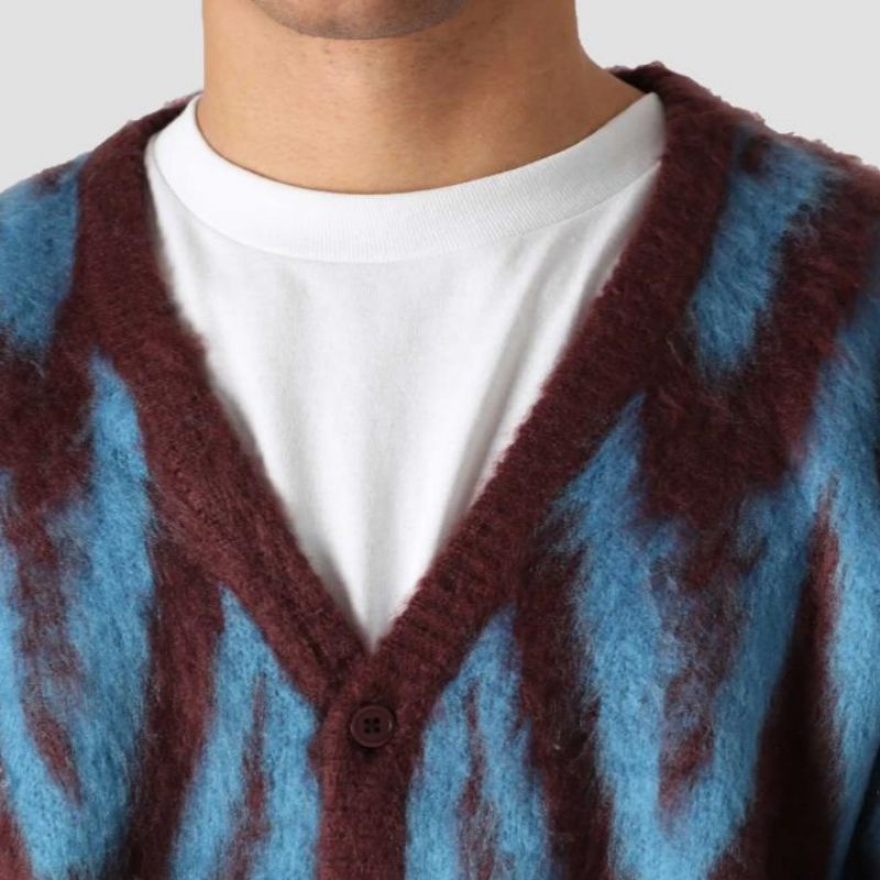 Padrão personalizado de alta qualidade Jacquard Design Men Sweater de Cardigan