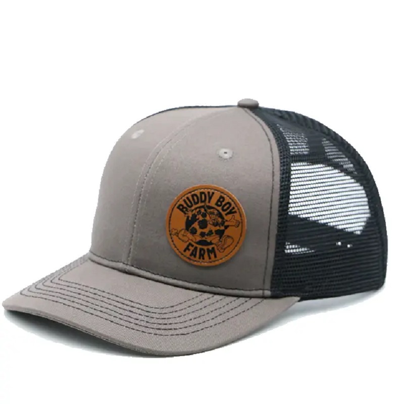 Logotipo personalizado por atacado Casquette Bone Gorras Snapback Headwear Blank Plain Painel Mesh Mesh Leather Patch Hats Caps Caps