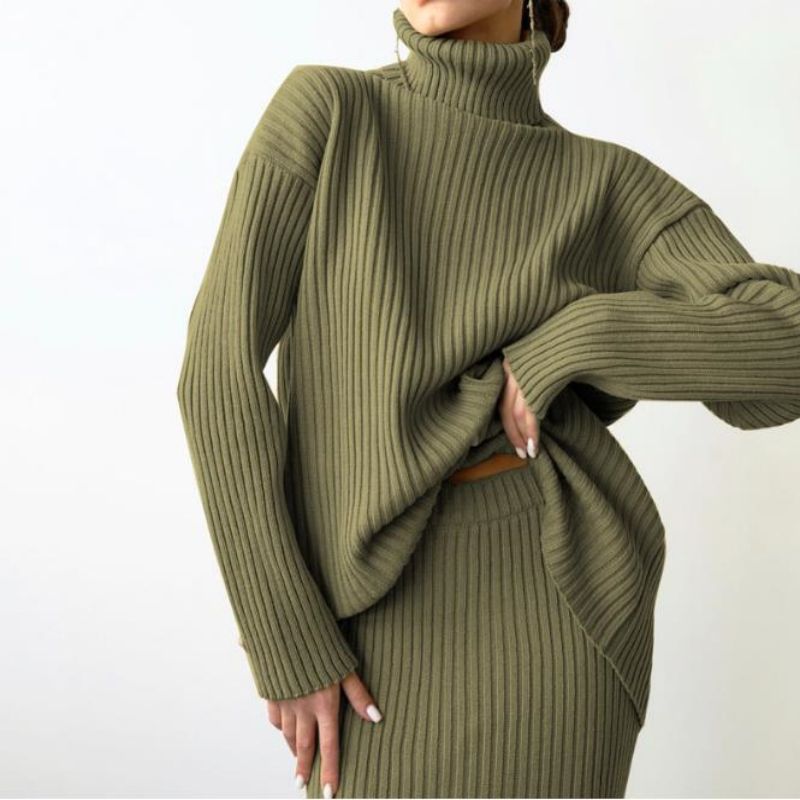 Inverno New Fashion Custom Women Mulheres \\\\\\ São quente Turtleneck Suplover Sweater Terno
