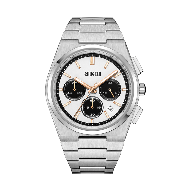 Baogela Top Brand Watches for Men Fashion Chronógrafo Esporte Provoce Quartz Relógio 50tm Casual Standless Watch Relloj Hombre 22803