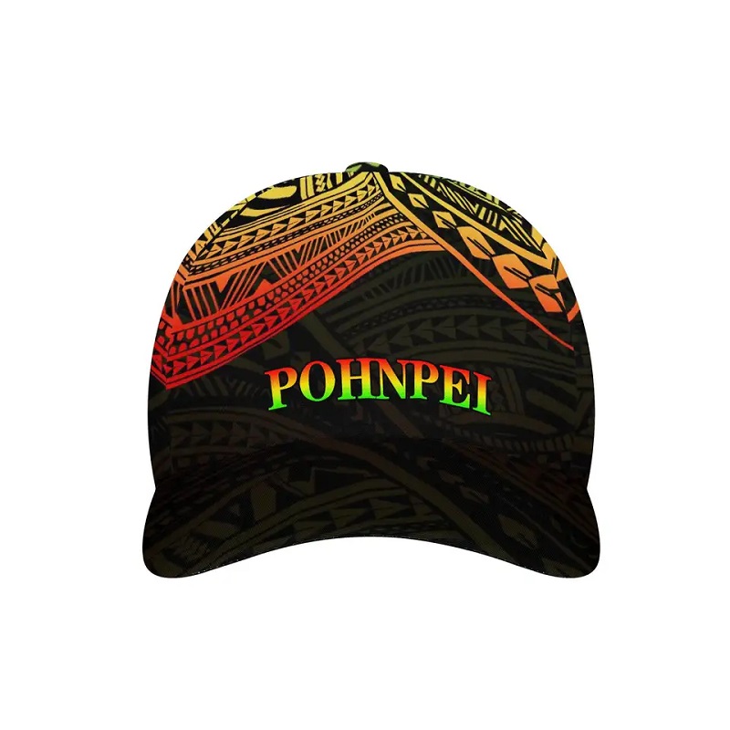 NOVO MICRONESIA POHNPEI Bandeira impressa Baseball Cap Polynesian Tattoo Sports Sports Caps ajustável Blindável UNISSEX UNISSE