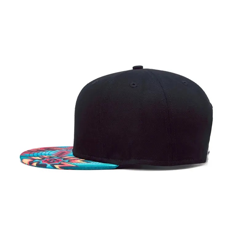 Impressão 3D Snap Back Brim Brim Hat Street Hip Printing Flat Bill Hawaiian Hats Design seu próprio Cap/hat