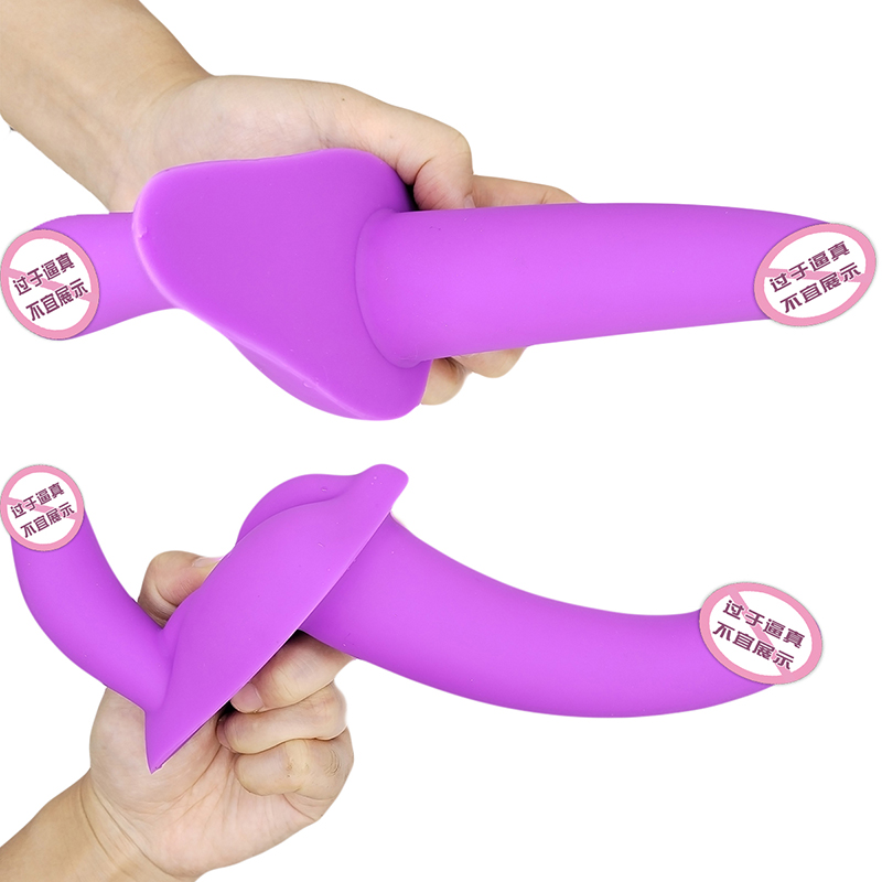 850 Lesbian Cabeça dupla Purple Adult Toys Sex Turtle Tartaruga de cabeça dupla Dragon lateral Dildo para casais Mulheres gays