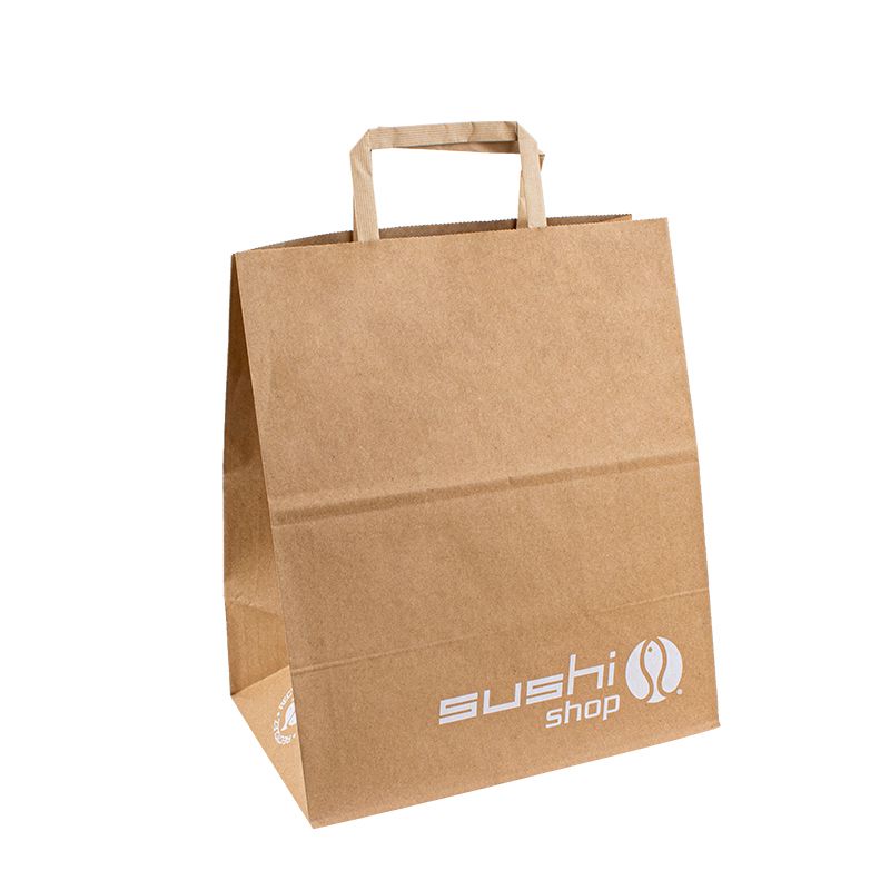 sacos de papel marrom com alças sacos de papel para levar grandes bolsas de papel promocional de papel de papel