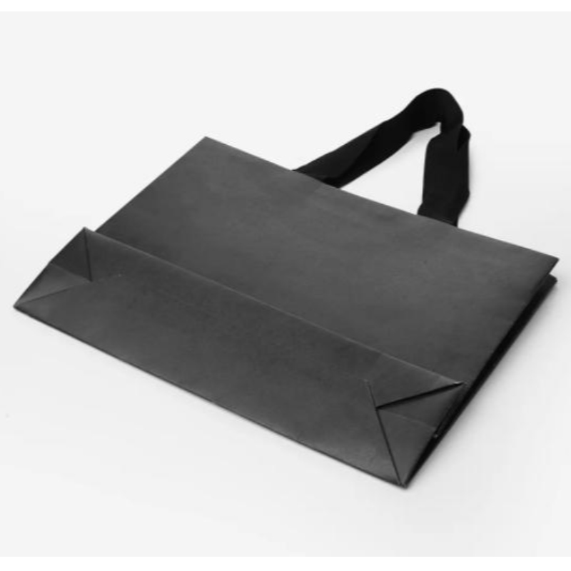 Bolsa de papel para compras de presente fosco de luxo com logotipo para bolsa de embalagem personalizada