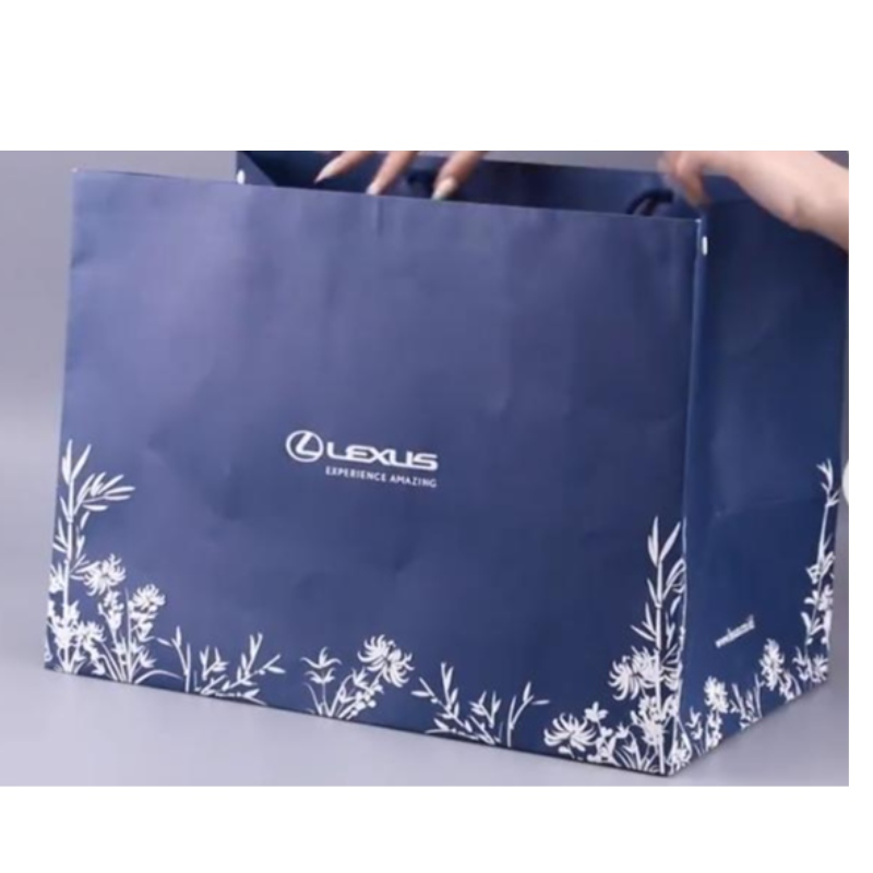 Bolsa de papel para compras de presente fosco de luxo com logotipo para bolsa de embalagem personalizada