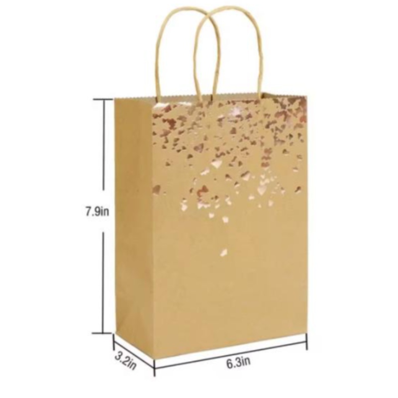 Recicle o saco de papel kraft ecológico para presentes ou embalagem de pano