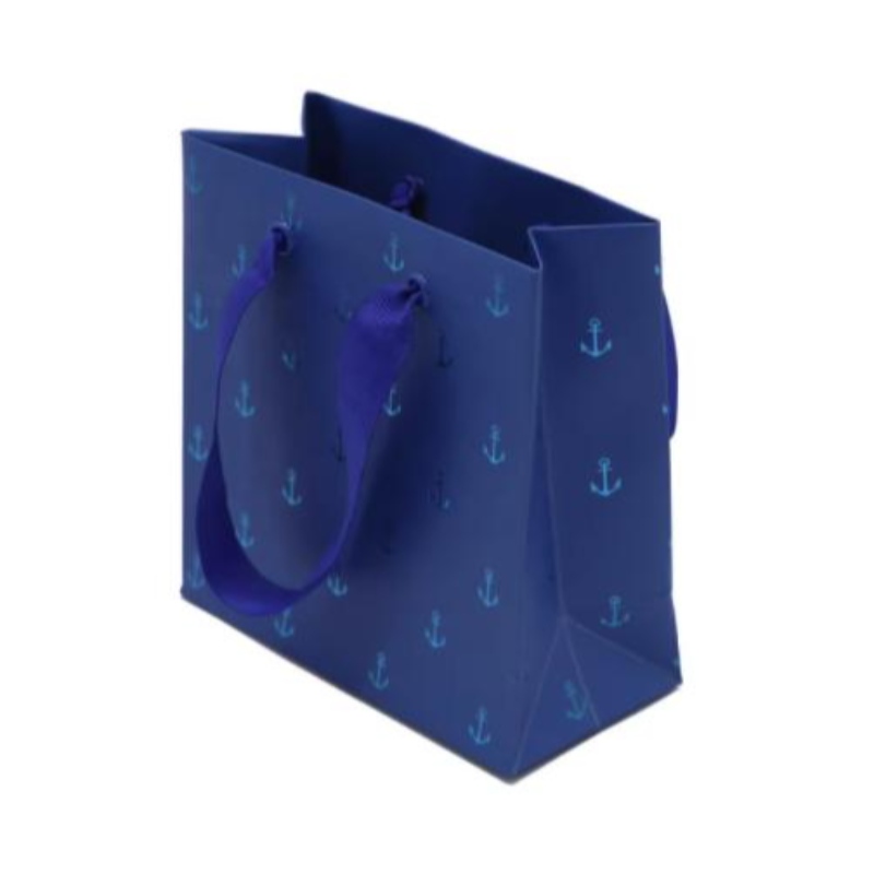 Bolsas de papel de jóias azuis pequenos