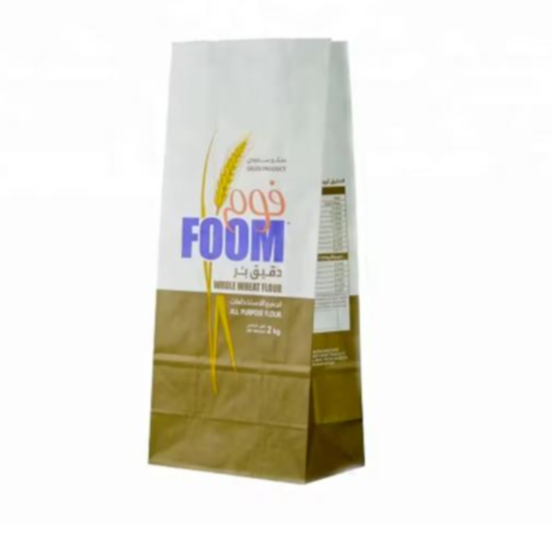 Novo estilo 1 kg 2kg de papel de farinha de trigo bolsa de papel