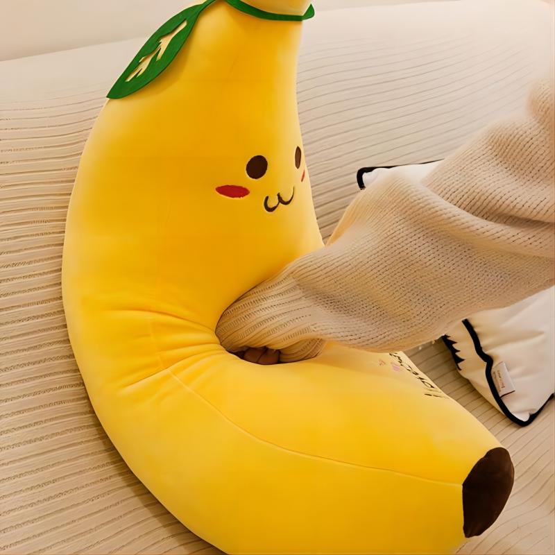 Travesseiro de pelúcia de banana