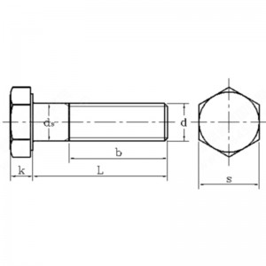Parafuso hexagonal de aço carbono classe 12.9