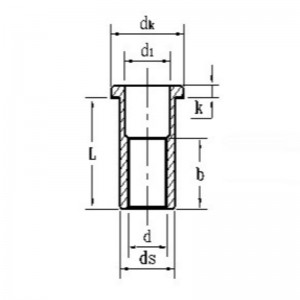zinco-porca rebitada de cabeça escareada banhada colorida
