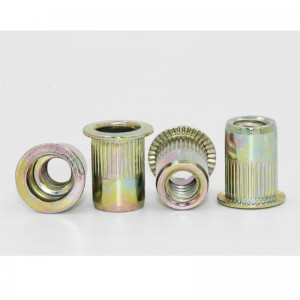 zinco-porca rebitada de cabeça escareada banhada colorida