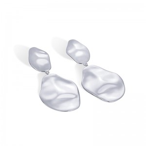 Brincos pendurados com declaração de lágrima em prata esterlina 925 banhada a ouro 14K Hongde