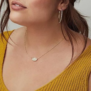 Colar minimalista com pingente rosa em ouro rosa, colar com pingente para mulheres, joias da moda, ouro 14k-Banhado