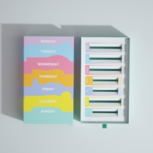 Caixa de presente colorida para dias úteis