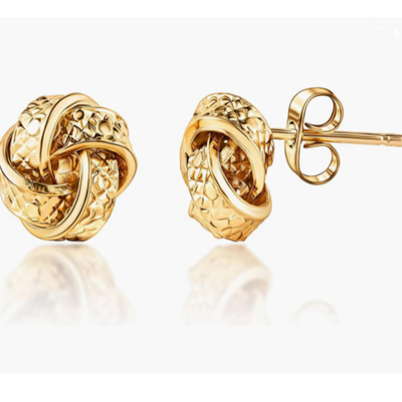 Brincos denó denó de ouro de 18k luxuosos - clássicos - clássico & Design texturizado elegante para sofisticação atemporal