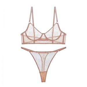 Cruzar-Lingerie sexy de fronteira para os mercados europeus e americanos. Francês-estilo ultra-fino, ver-através da lingerie de renda. Um sutiã definido para grandes bustos que deixa o busto parecer menor e está disponível em plus t...