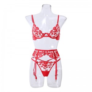 Lingerie sexy - ultra-Fino, com bordadonos lábios vermelhos e renda. Isto\\É um sutiã para seios grandes que os faz parecer menores e impede o preço de W7229 caído:$219.99
