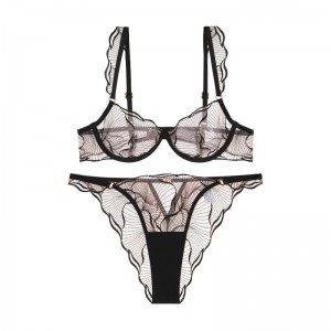 Novo - Lingerie francesa em estilo. Sexy, Ultra - Thin, Innocent - Olhando com bordado e renda. Sutiãs para seios grandes que dão um efeito minimizante, mais - Tamanho lingerie define w7228price:$129.99