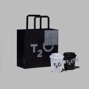 Bolsa de presente de papel de luxo vibrante