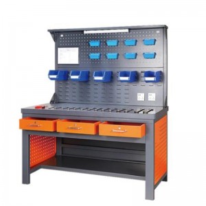 Bancada de trabalho com tira de iluminação e encosta