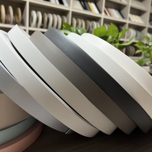 Móveis de grão de madeira de PVC Bandagem de borda cinza