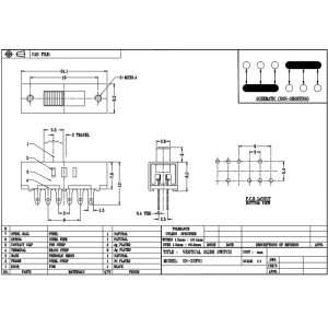interruptor de slide ss23f10 três-interruptor deslizante de velocidade para ajuste de temperatura da cor da luz LED e alta-Motor de secador de cabelo acelerado