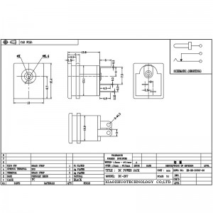 Soquete dc dc-207, soquete de áudio de inserção direta, dois-Pin Pin Pin Power Charging Socket