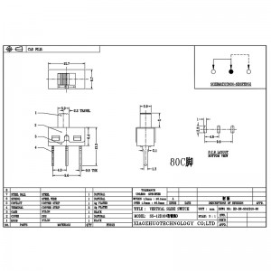 interruptor deslizante SS12D10 Switch de deslizamento de brinquedo eletrônico 2-Posição 3-pino único-interruptor da banda de palco