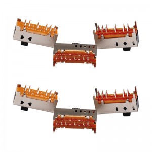 interruptor de slide ss25d01 duplo-Linha 12-Chave de deslizamento de pino para deslizamento de deslizamento micro vertical interruptor de slide