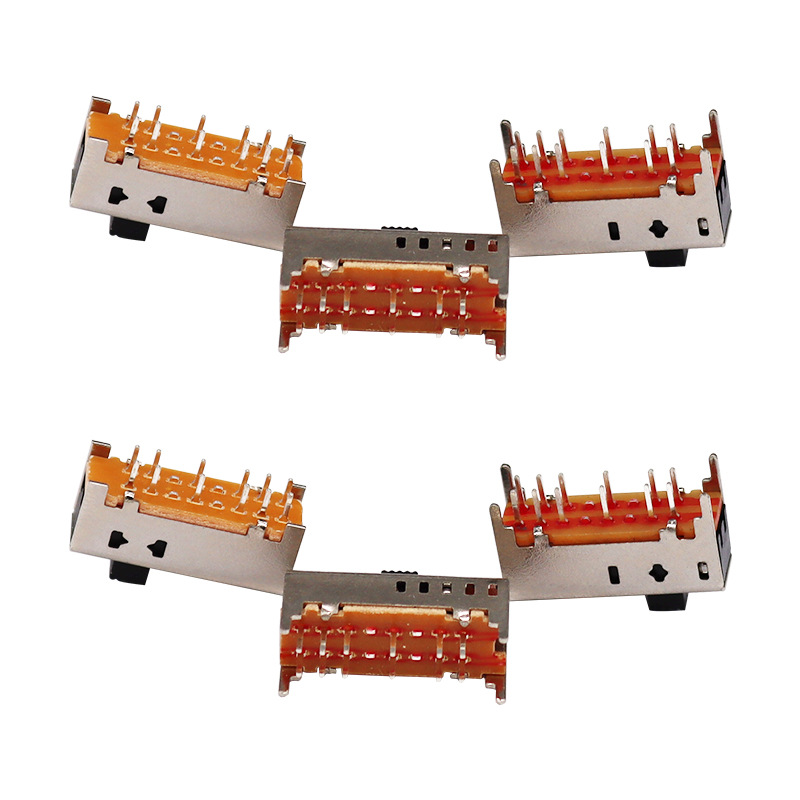 interruptor de slide ss25d01 duplo-Linha 12-Chave de deslizamento de pino para deslizamento de deslizamento micro vertical interruptor de slide