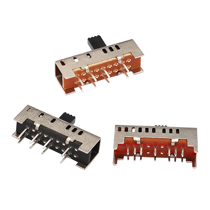 interruptor de slide ss23h06, duplo-Linha 8-Chave de deslizamento vertical PIN, interruptor de slide vertical para aquecedor elétrico elétrico